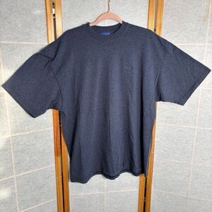 Vintage Champion Classic T-Shirt Embroidered Logo Men's Large Blue Tee‎ Y2K